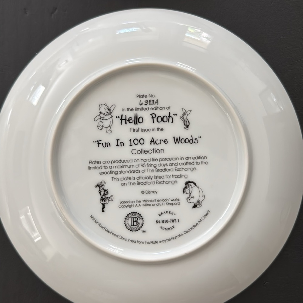 Winnie the Pooh Bradford Exchange Collectible Plates - Picture 3 of 10